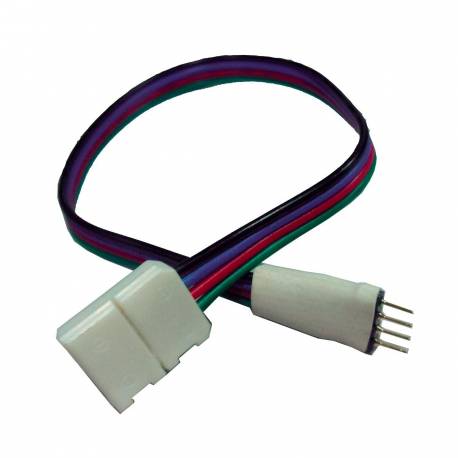 Conector inicial con cable para tira de led RGB IP65