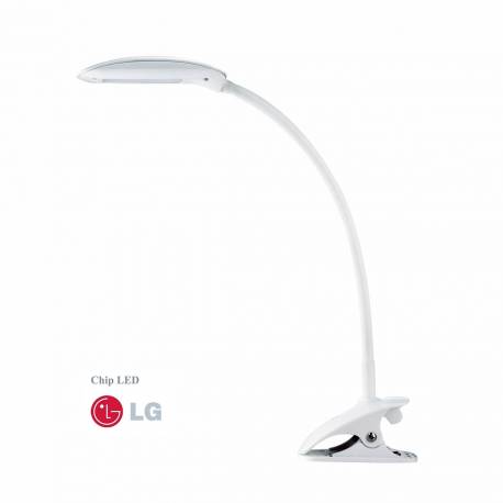 Flexo resina con pinza y Chip Led LG 7W 4800K 320 lm blanco