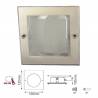 Downlight cuadrado niquel satinado para lámpara E27 9w
