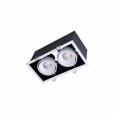 Foco led Kardan Box 2x13W 2340 lúmens fabricado en Aluminio