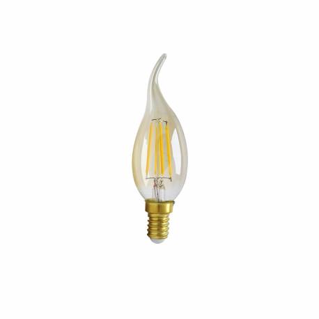 Bombilla led E14 Filamento Classic Vela Flama Oro 5W 424 lumens
